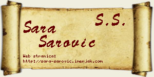 Sara Šarović vizit kartica